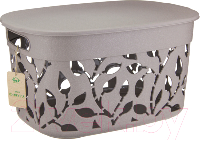 Корзина Idea Флора / М2363 (французский серый)