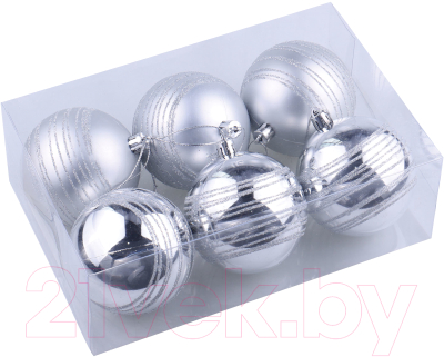 Набор шаров новогодних Золотая сказка С узором / 590884 - фото