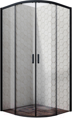 Душевой уголок Ambassador Queen Black 90x90x200 / 11011201 - фото