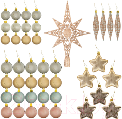 Набор ёлочных игрушек Золотая сказка 591129 - фото