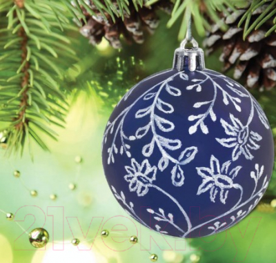 Набор шаров новогодних Золотая сказка Гжель / 591130