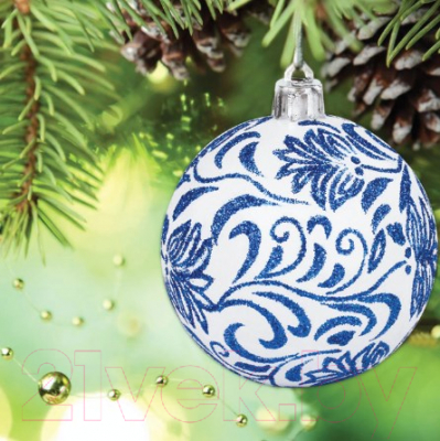 Набор шаров новогодних Золотая сказка Гжель / 591130