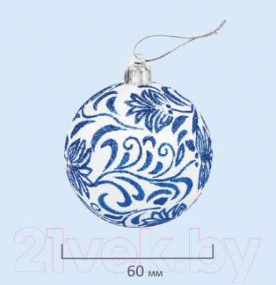 Набор шаров новогодних Золотая сказка Гжель / 591130