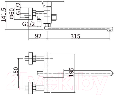 Смеситель Fashun A52202-7