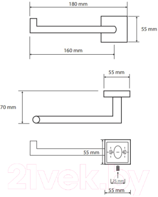 Держатель для туалетной бумаги Bemeta Beta 132212032L