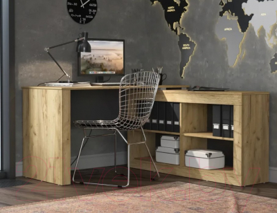 Письменный стол Интерлиния Loft LT-СП (дуб золотой/антрацит)