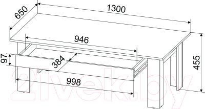 Журнальный столик Интерлиния Loft LT-СЖ1