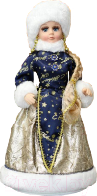 Фигура под елку Зимнее волшебство Снегурочка в рождественской синей шубке / 6939414 - фото