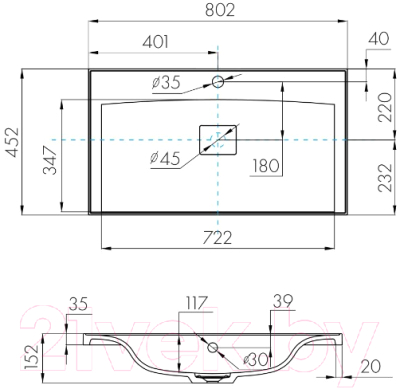 Тумба с умывальником Акватон Римини 80 (1A2267K4RN010)