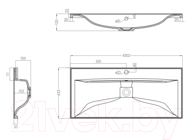 Тумба с умывальником Акватон Диор 100 (1A1677K3DR010)