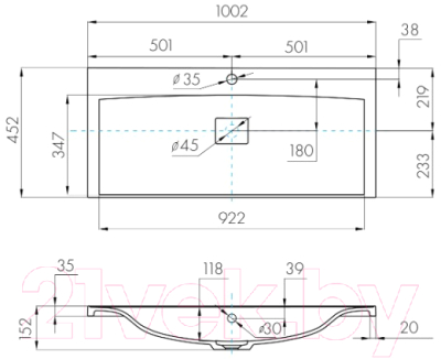 Тумба с умывальником Акватон Мадрид 100 (1A1269K6MA010)