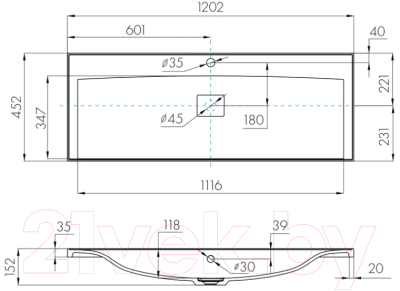 Умывальник Акватон Айрис М 120