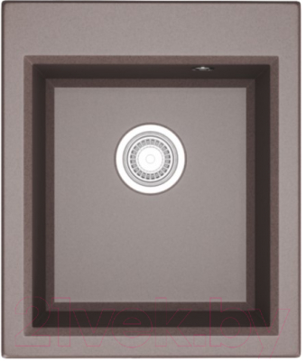 Мойка кухонная Акватон Линеа 43 серый шелк - фото