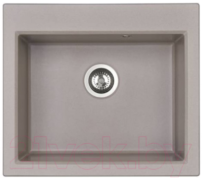 Мойка кухонная Акватон Линеа 58 серый шелк - фото