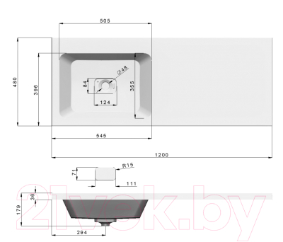 Умывальник Madera Kamilla 120 L