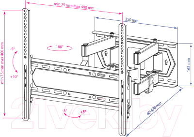 Кронштейн для телевизора Kromax Pixis-L-2