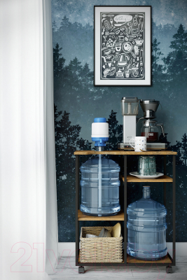 Журнальный столик Калифорния мебель Уотер Loft с подставкой для воды (дуб американский)