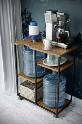 Журнальный столик Калифорния мебель Уотер Loft с подставкой для воды (дуб американский)