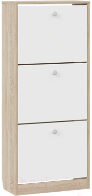 Тумба для обуви ТриЯ Тетра тип 1 исп. 2 (дуб сонома/белый) - фото