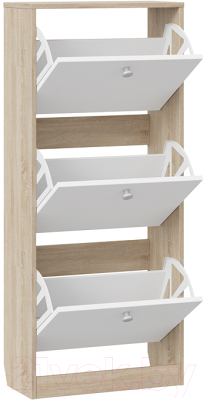 Тумба для обуви ТриЯ Тетра тип 1 исп. 2 (дуб сонома/белый)