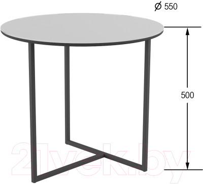 Журнальный столик Калифорния мебель Альбано Glass (белый)
