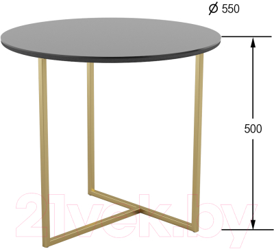 Журнальный столик Калифорния мебель Альбано Glass (черный)