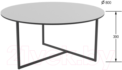 Журнальный столик Калифорния мебель Маджоре Glass (белый)