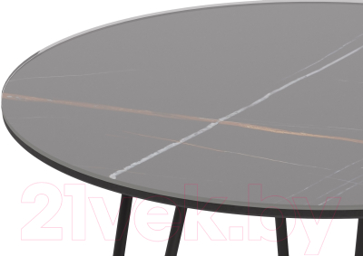 Журнальный столик Калифорния мебель РИД Glass 430 (сахара нуар/черный матовый)