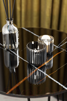 Журнальный столик Калифорния мебель РИД Glass 530 (сахара нуар/черный матовый)