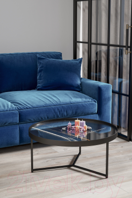 Журнальный столик Калифорния мебель Ориндж (сахара нуар/черный матовый)