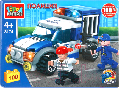 Конструктор Город мастеров Побег из полицейской машины / 3174-KK - фото
