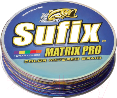 Леска плетеная Sufix Matrix Pro x6 100m 0.18мм 13.5кг Multicolor / SMP18M100X6RU - фото