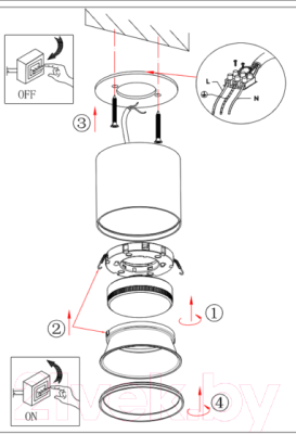 Точечный светильник ЭРА OL8 GX53 BK/GD / Б0048539