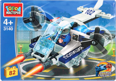 Конструктор Город мастеров Полицейский вертолет / 3140-CY - фото