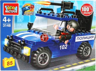 Конструктор Город мастеров Полицейский пикап / 3148-JS - фото