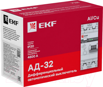 Дифференциальный автомат EKF АД-32-6А-30мА / DA32-06-30-pro