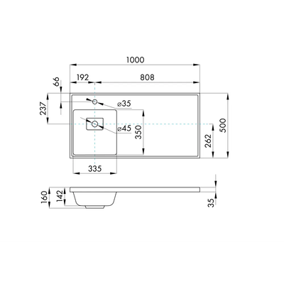Умывальник Акватон Лайн 100