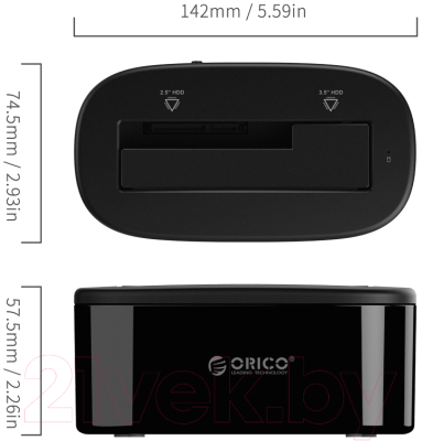 Бокс для жесткого диска Orico 6218US3-BK