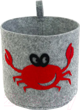 Корзина EVA Funny Краб / Я47311 (светло-серый) - фото