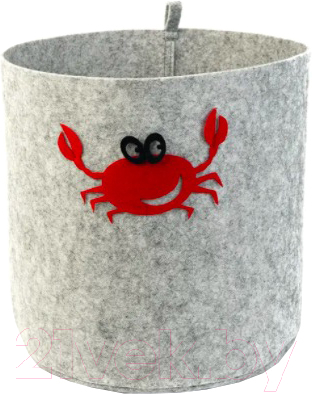 Корзина EVA Funny Краб / Я47312 (светло-серый) - фото