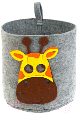 Корзина EVA Funny Жираф / Я47331 (светло-серый) - фото