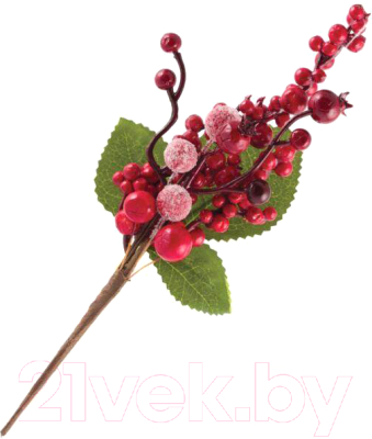 Ветка новогодняя Волшебная страна С ягодами SYFD-3919154 / 005773 - фото