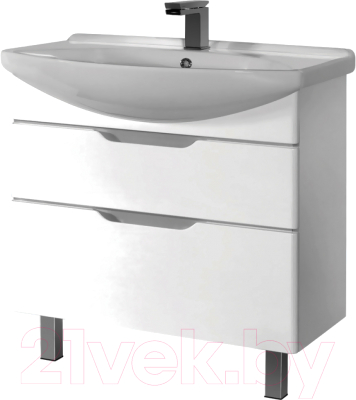 Тумба под умывальник Dreja Laguna Plus 105 / 99.0108 (белый глянец) - фото