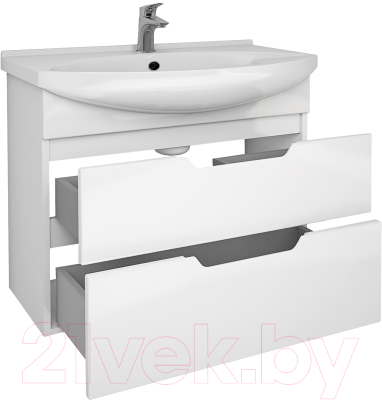 Тумба под умывальник Dreja Laguna Plus 105 / 99.0108 (белый глянец)