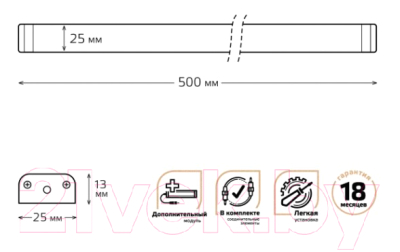 Светильник линейный Gauss 9021533206