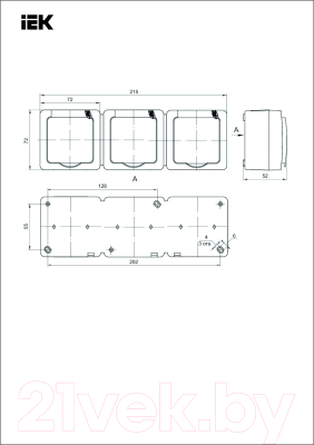 Розетка IEK Гермес Plus ERMP32-K01-16-54-EC