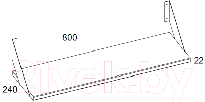 Полка Anrex Kaylas 80 (дуб каньон/силк шитаке)