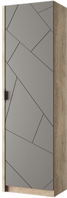 Шкаф-пенал Anrex Kaylas 1D (дуб каньон/силк шитаке) - фото