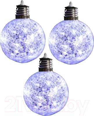 Набор шаров новогодних Luazon Звездочки серебряные 4834899 - фото