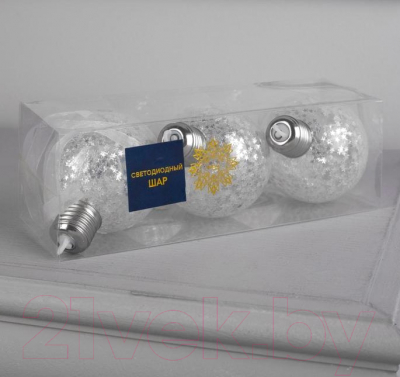 Набор шаров новогодних Luazon Звездочки серебряные 4834899